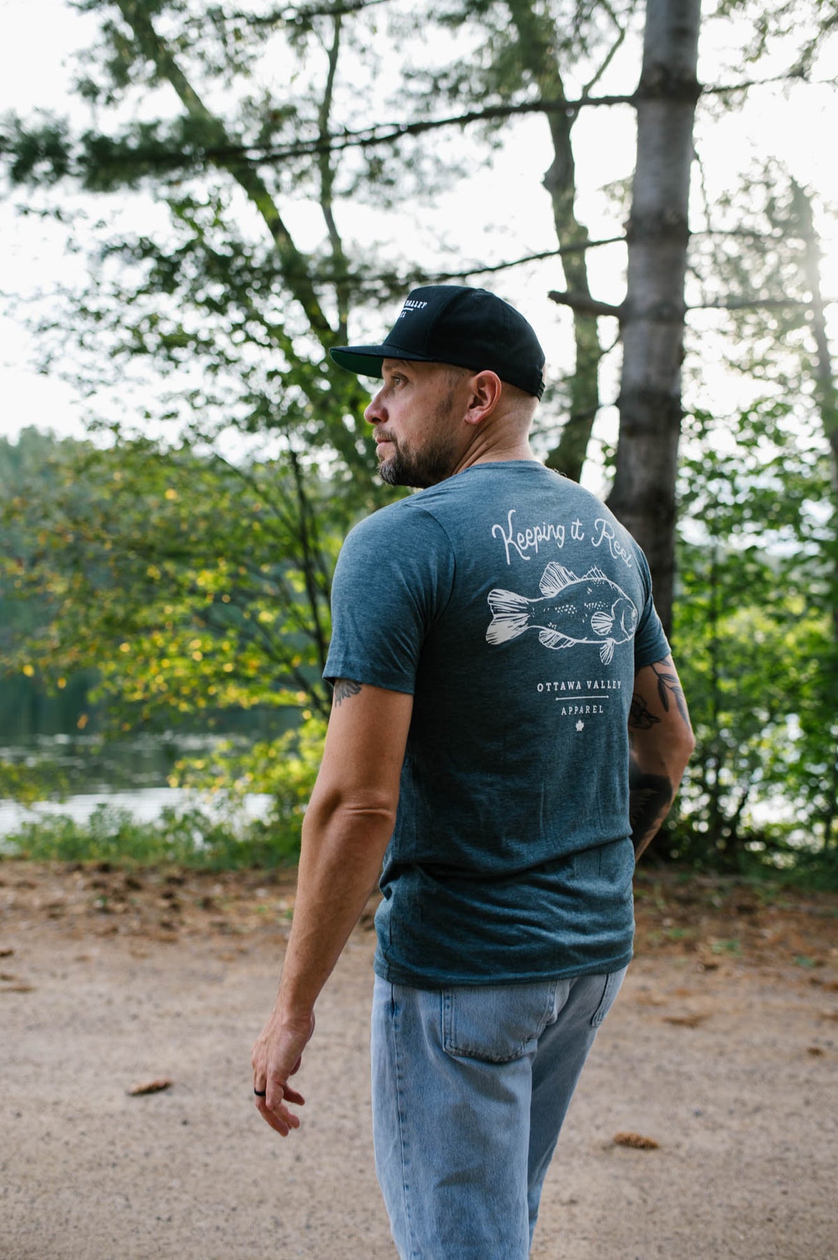 Keeping It Reel Tee - Heather Navy