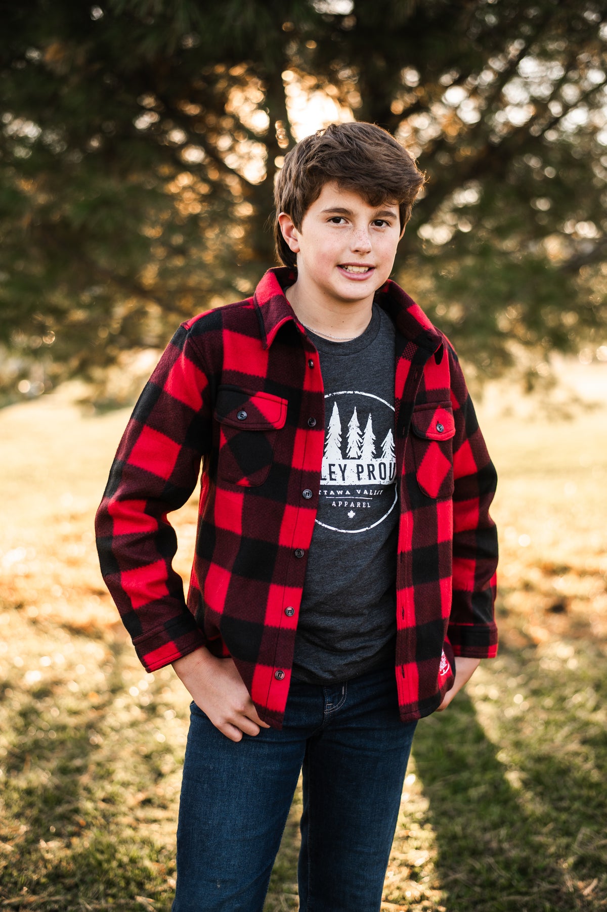 Children&#39;s Valley Proud Lumber Jacket - Black &amp; Red