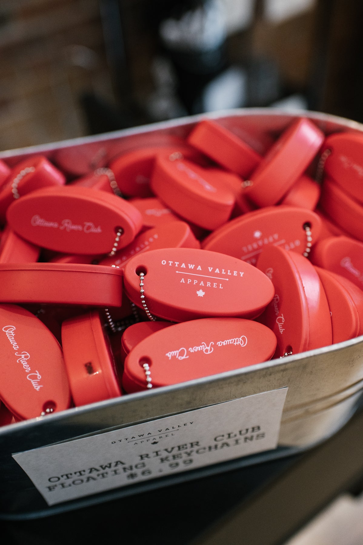 Ottawa River Club Floating Keychain - Red