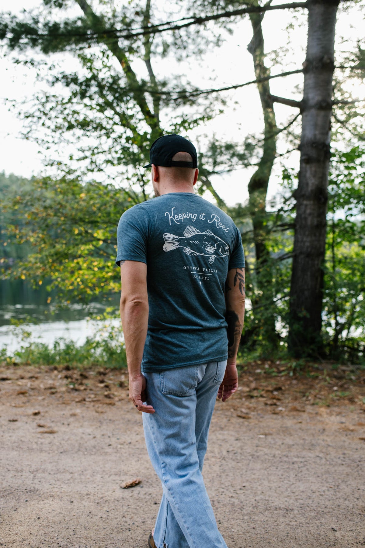 Keeping It Reel Tee - Heather Navy