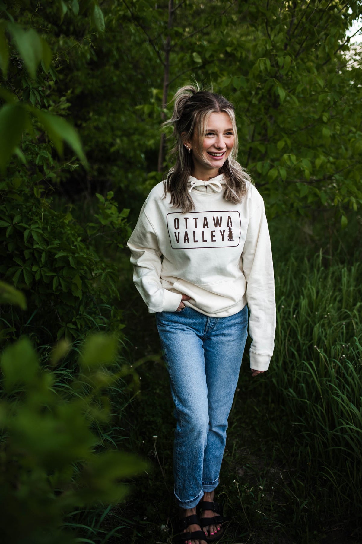 OVA Tree Hoodie - Ivory/Brown