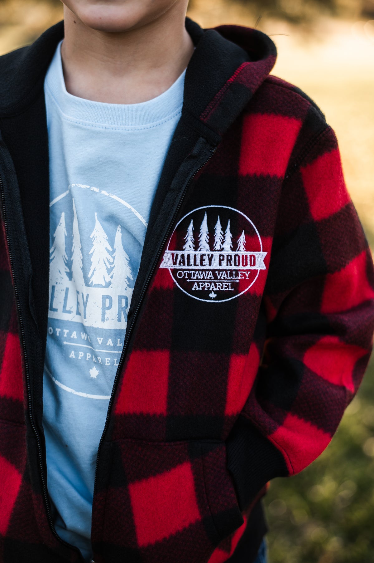 Children&#39;s Buffalo Plaid Lined Jacket - Red &amp; Black