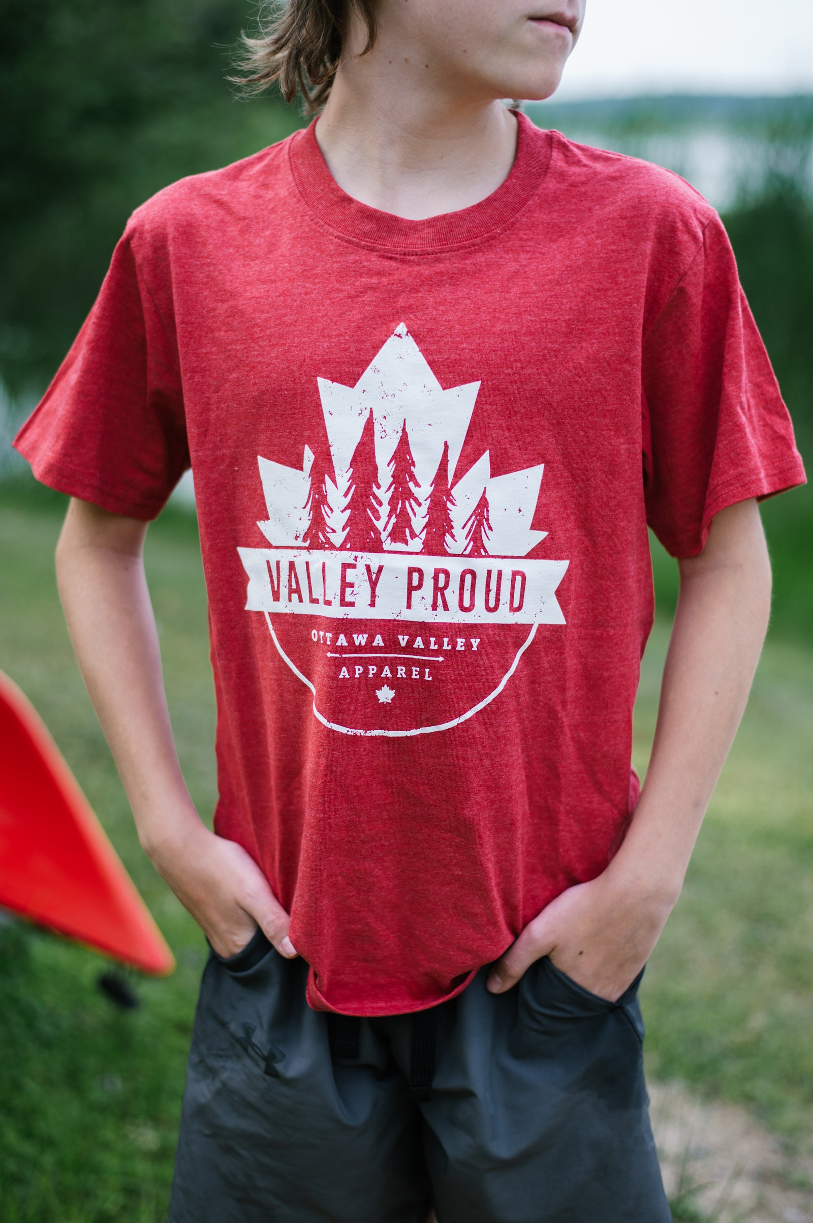 Youth Canadian Valley Proud Tee - Earth Red