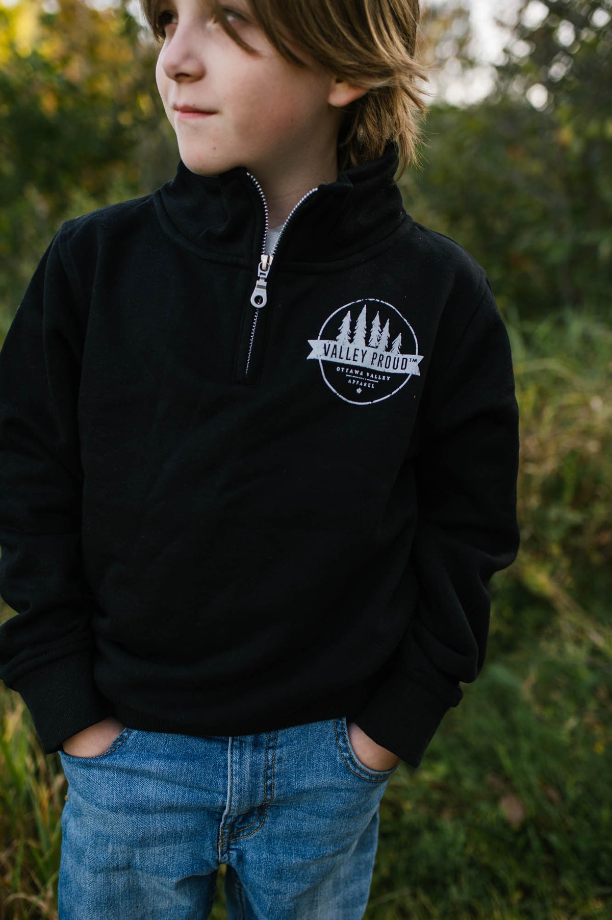 Youth Valley Proud 1/4 Zip - Black