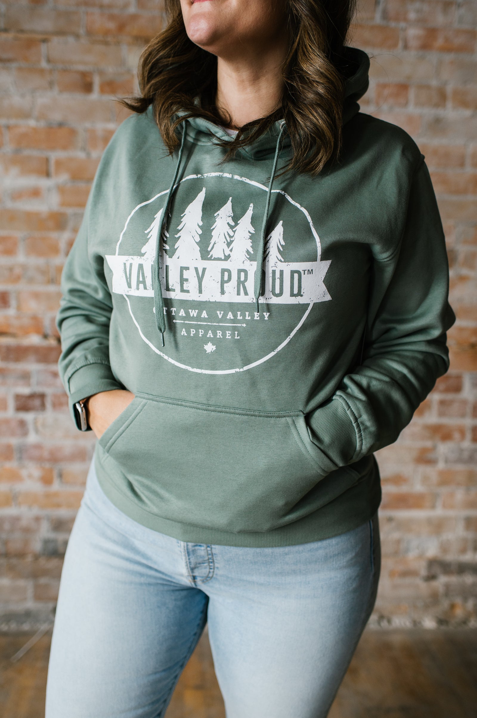 Valley Proud Hoodie - Dusty Green