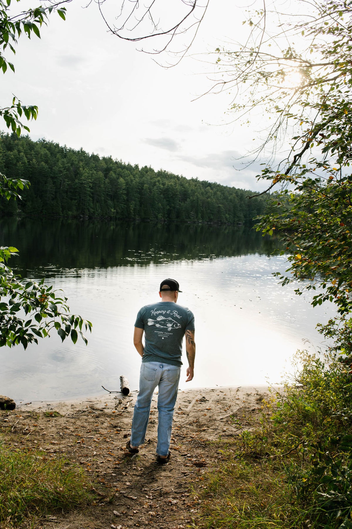 Keeping It Reel Tee - Heather Navy