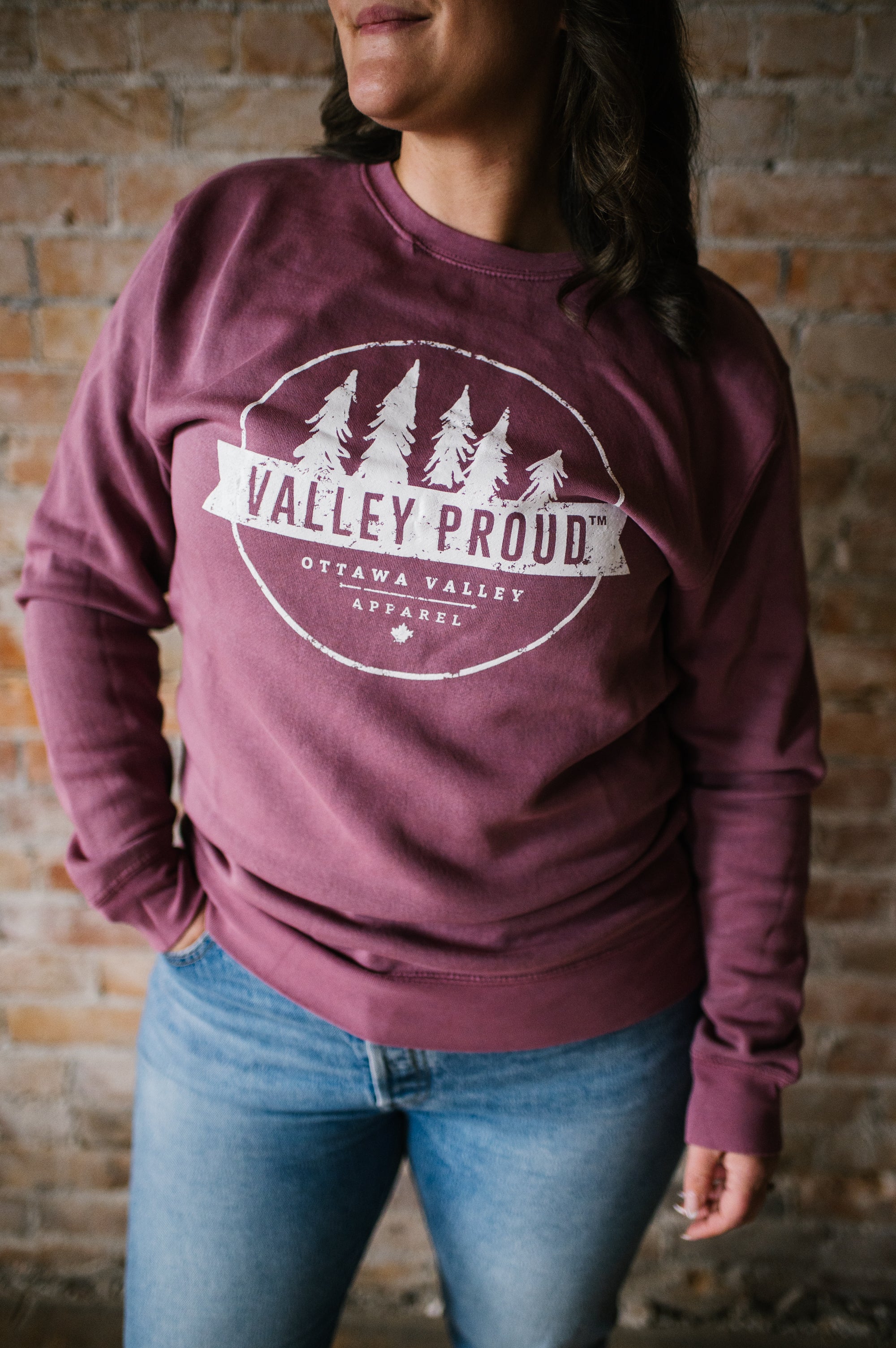 Valley Proud Crewneck - Rose