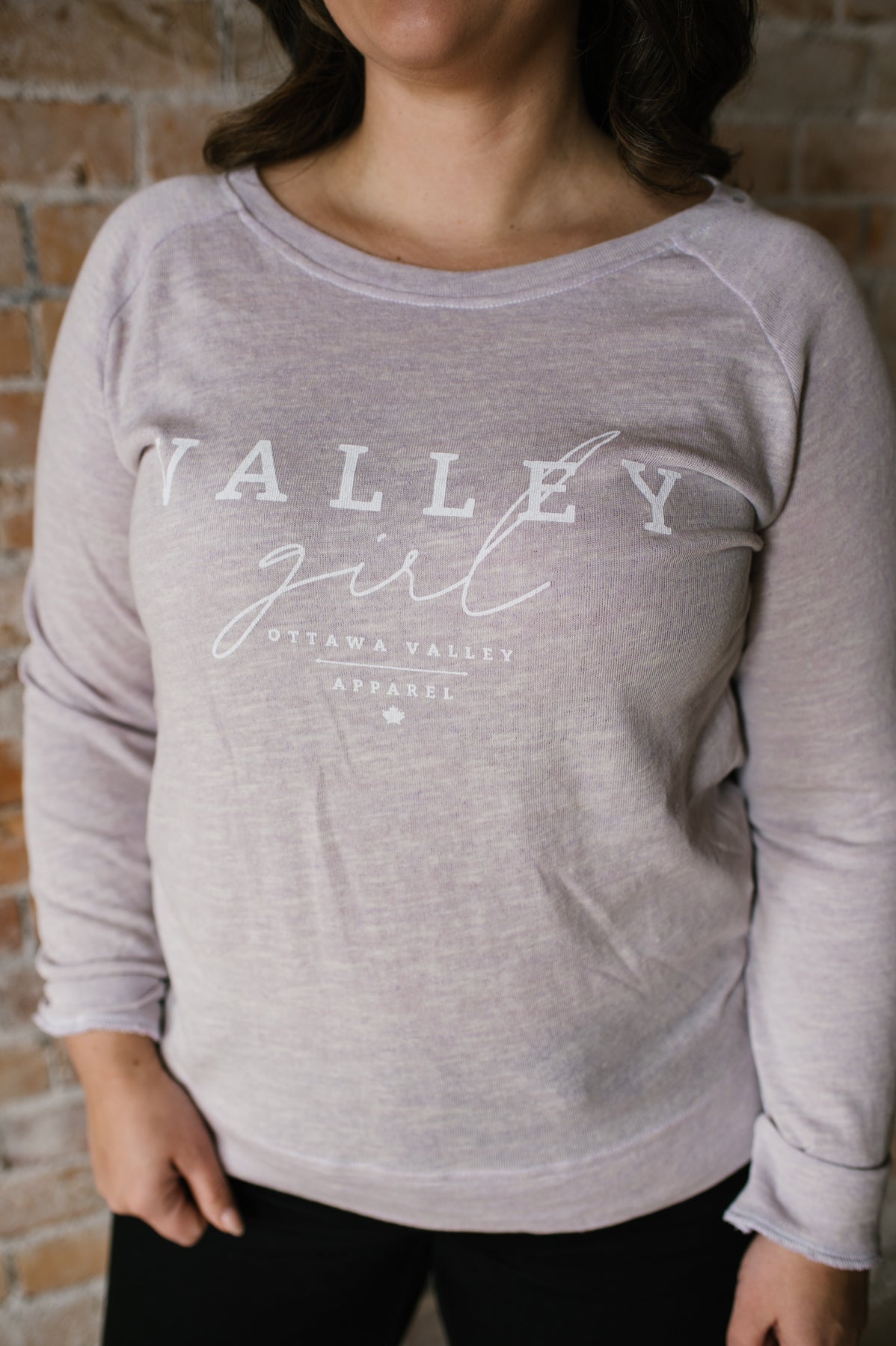 Valley Girl Women's Lightweight Crew Sweater - Lilac