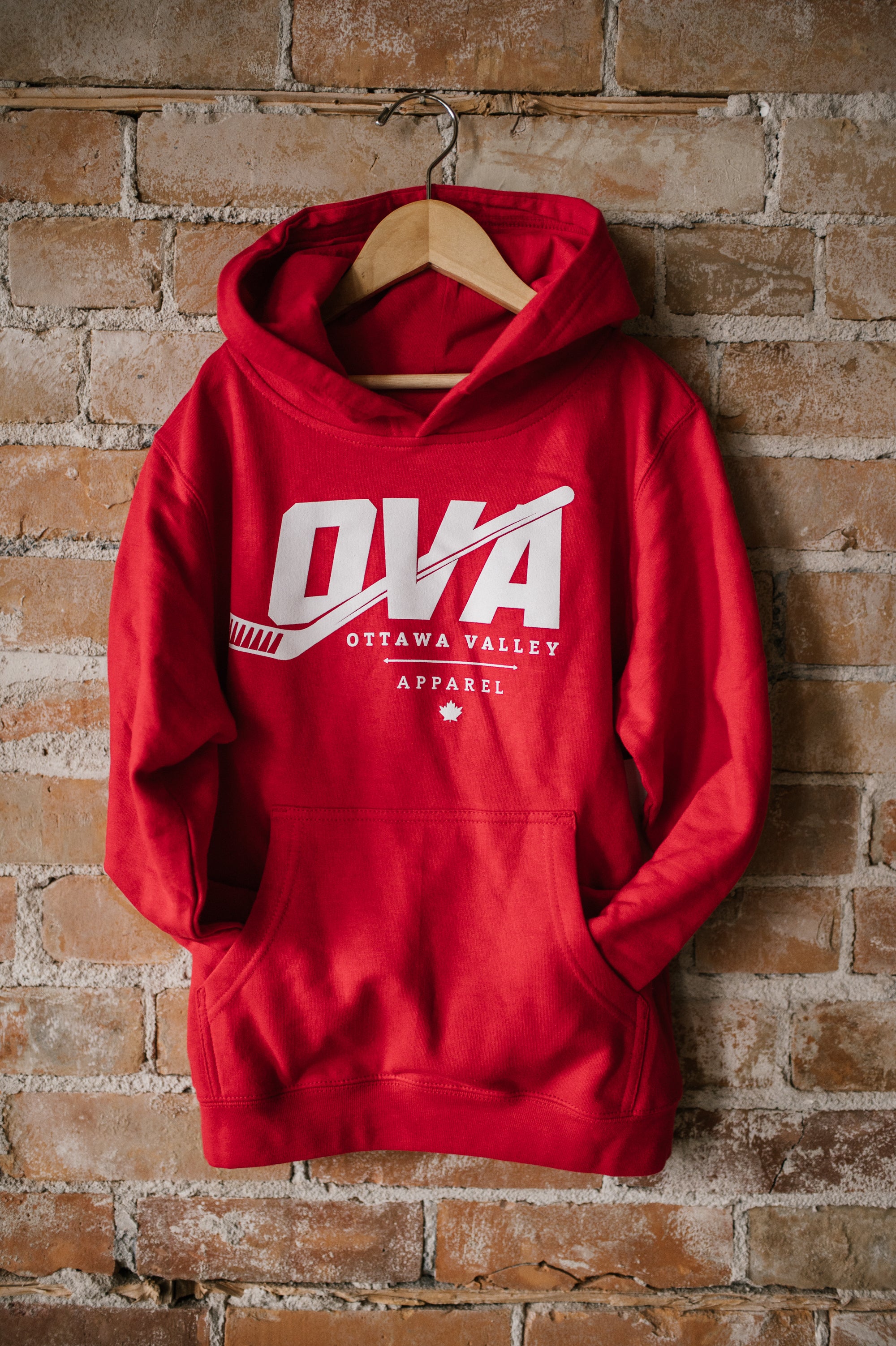 Youth OVA Hockey Hoodie - Red