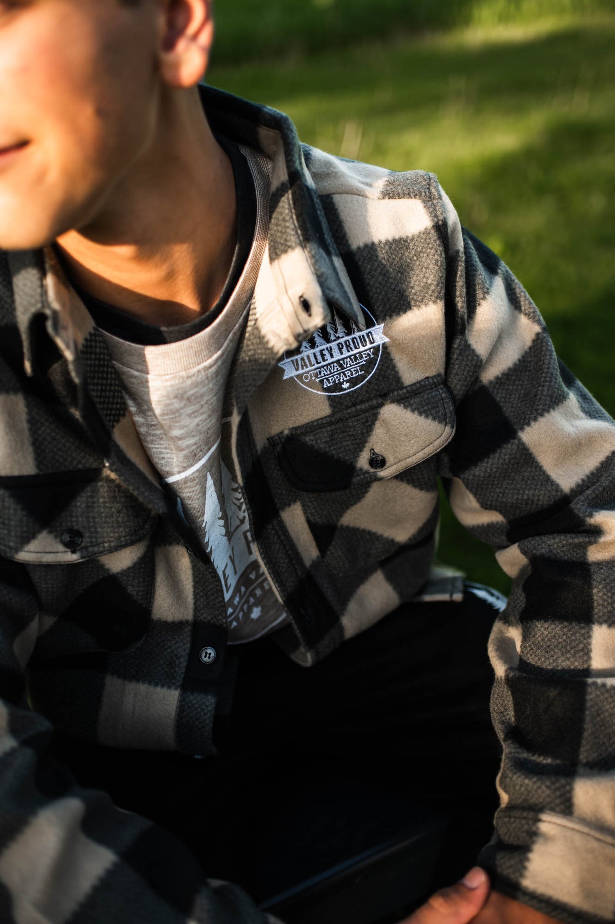 Valley Proud Fleece Lumber Jacket - Tan &amp; Black