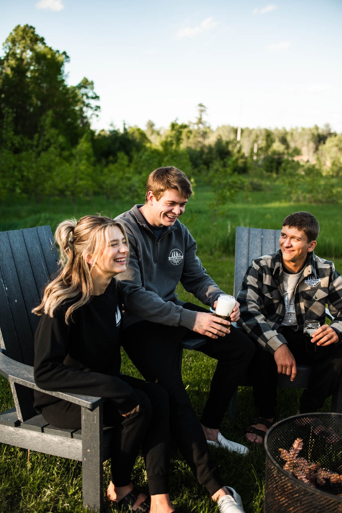 Valley Proud Embroidered 1/4 Zip - Charcoal