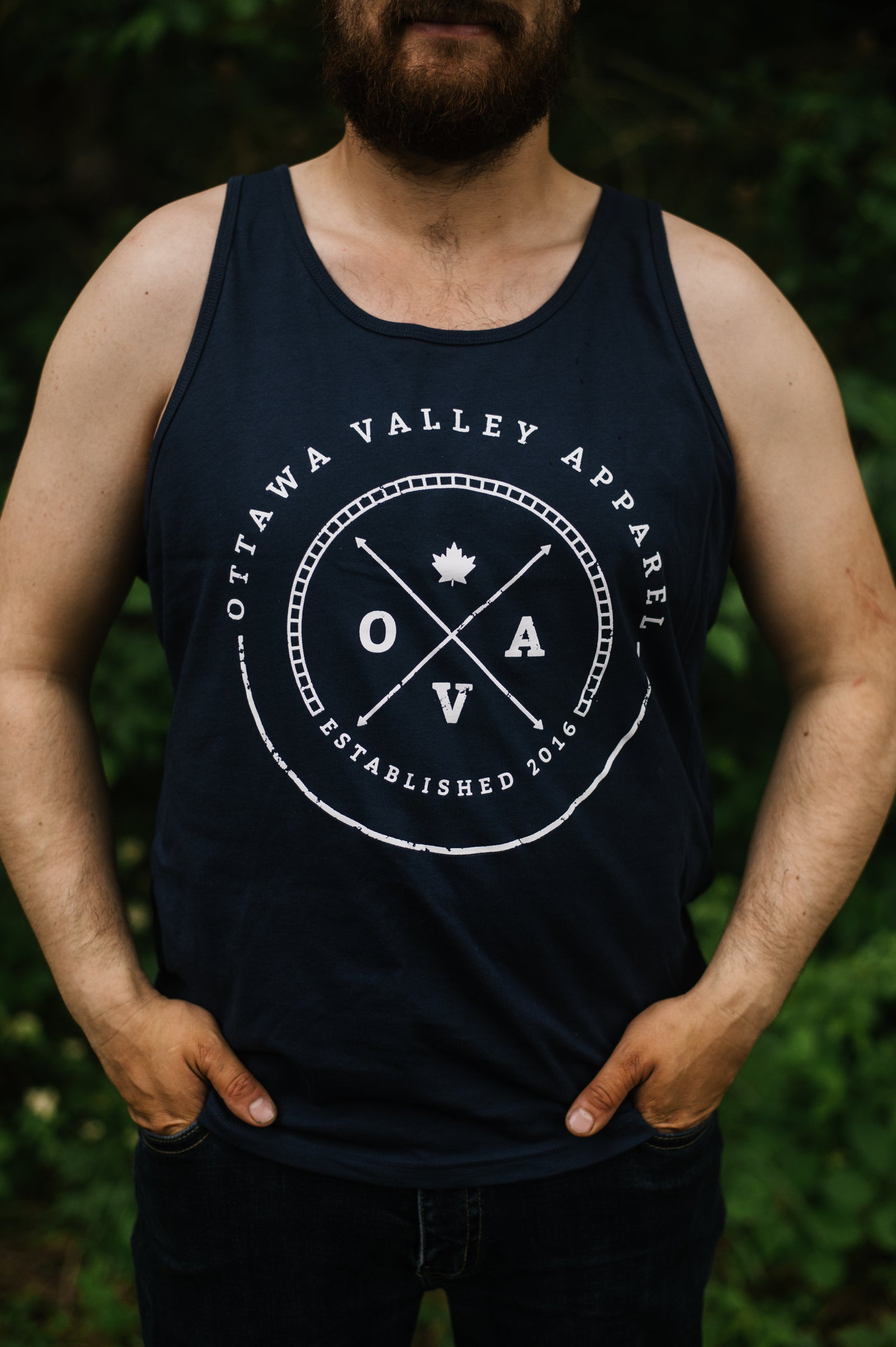 OVA Logo Unisex Tank - Navy - FINAL SALE