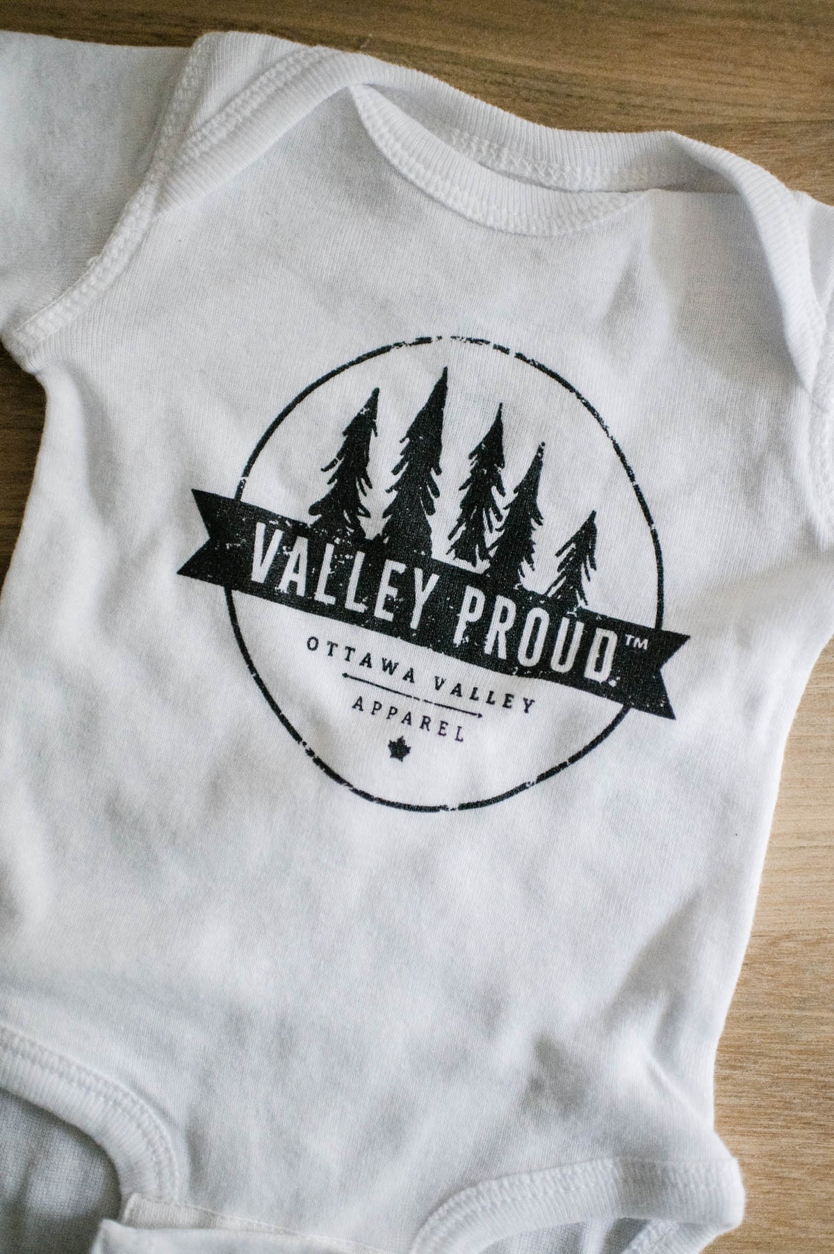 Valley Proud Baby Onesie - White