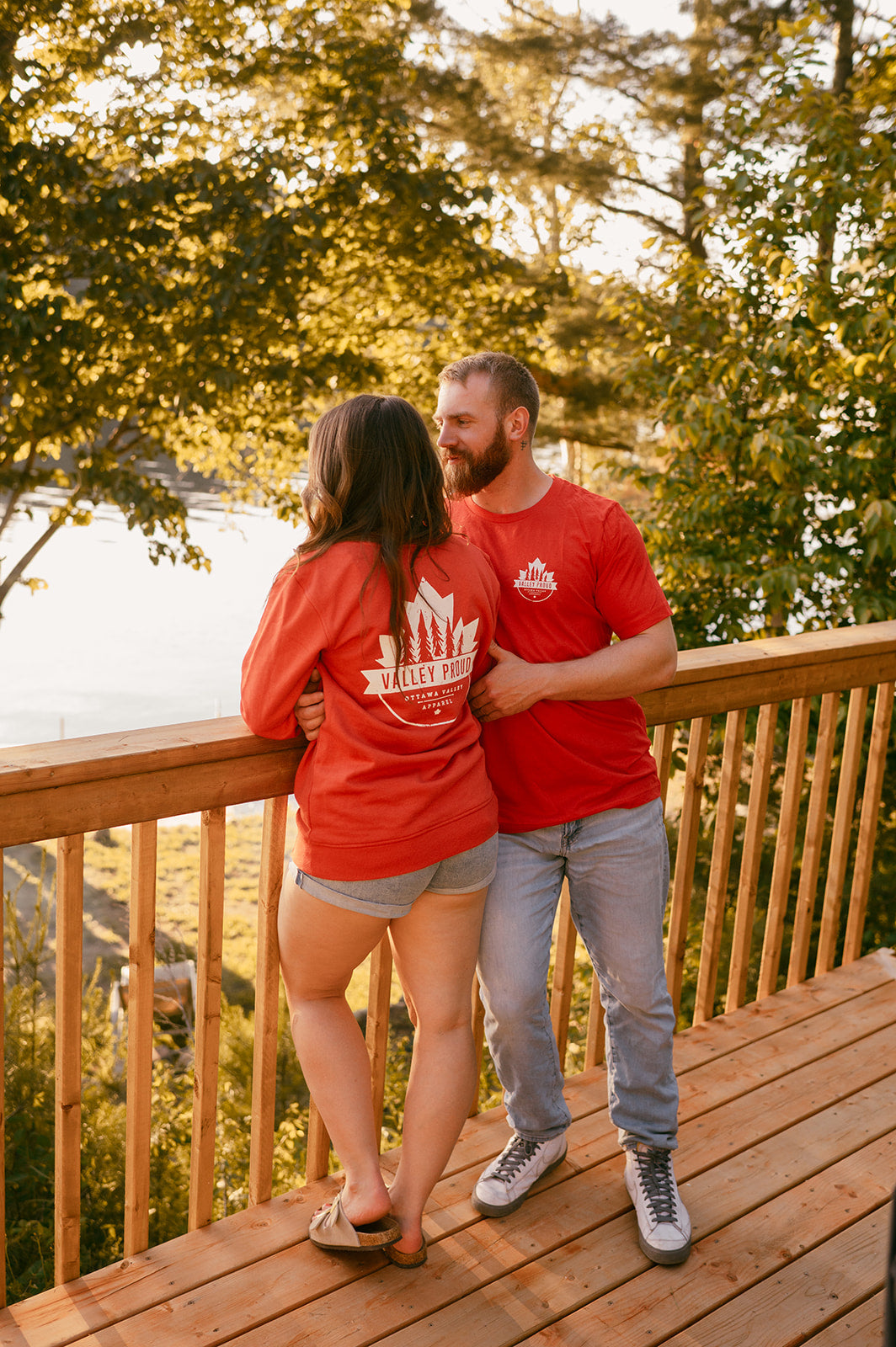 Canadian Valley Proud Crewneck Sweatshirt - Red