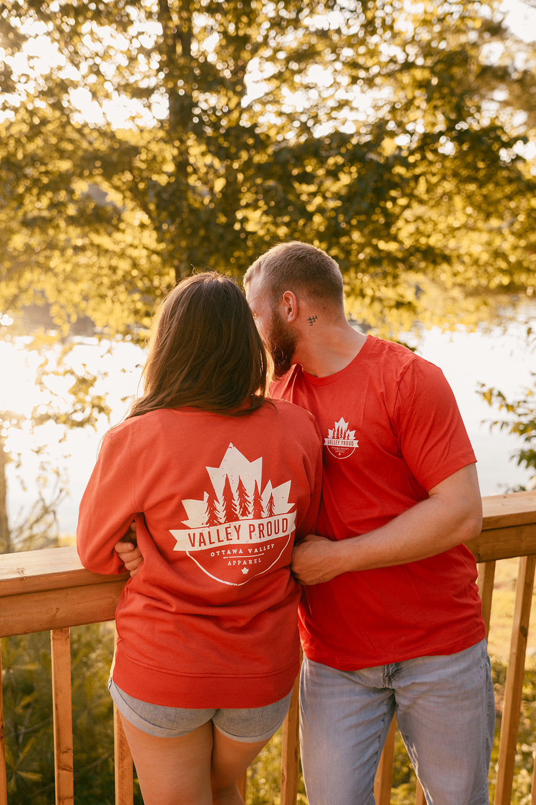 Canadian Valley Proud Crewneck Sweatshirt - Red