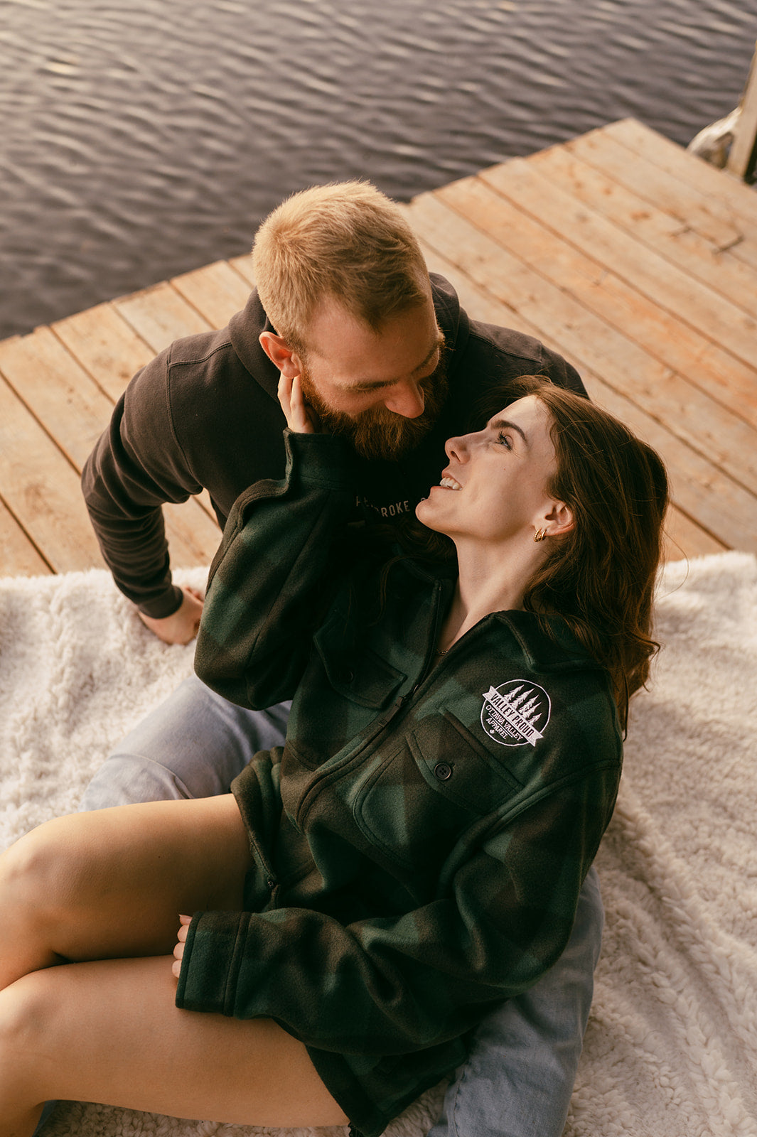 Sherpa Lined Lumberjacket - Forest Green &amp; Black