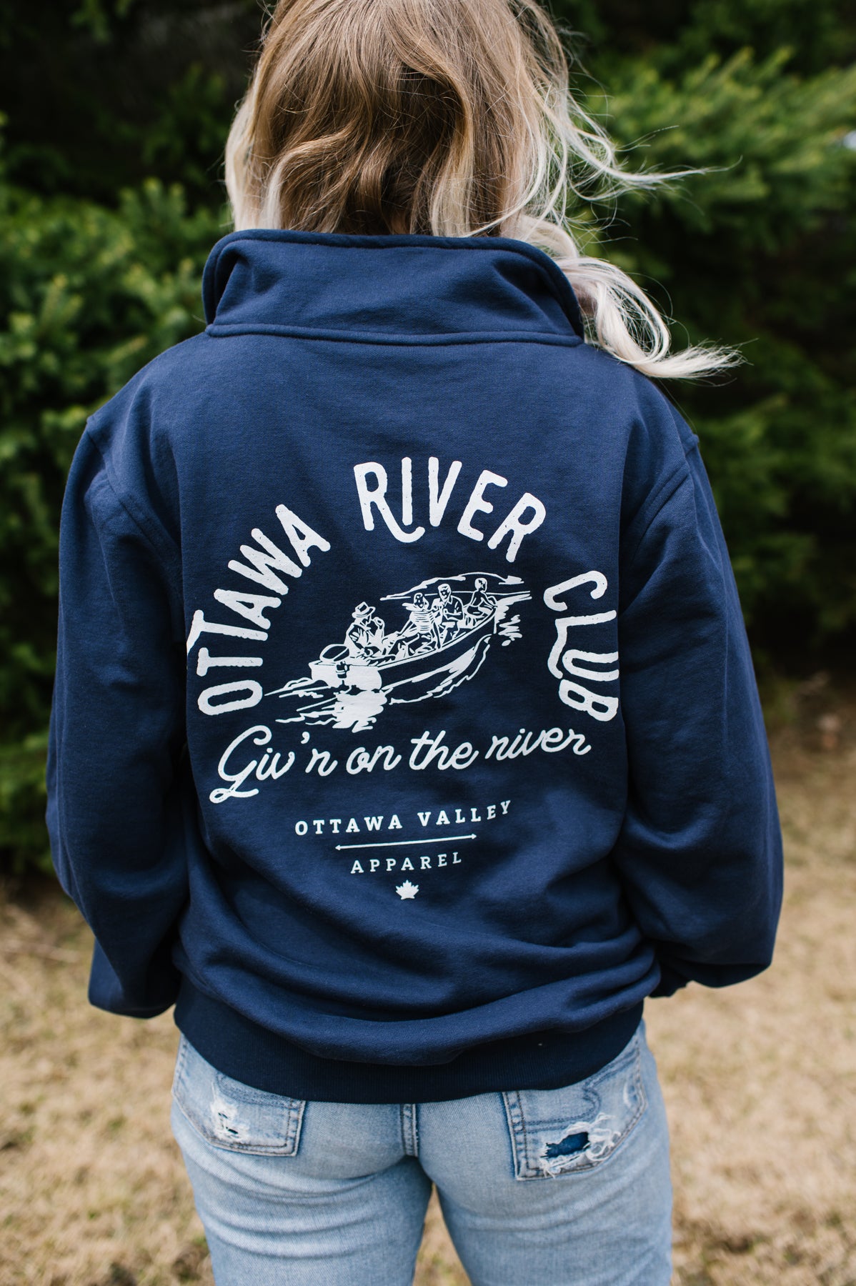 Ottawa River Club 1/4 Zip -  Navy