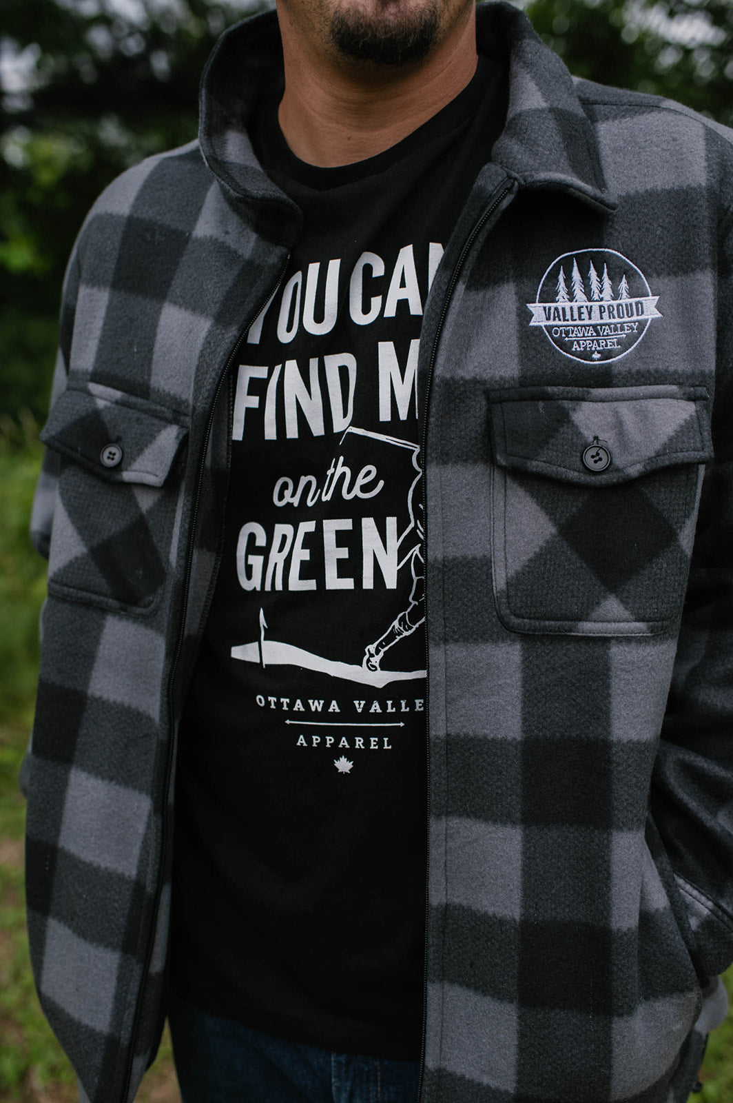 Sherpa Lined Lumberjacket - Grey &amp; Black