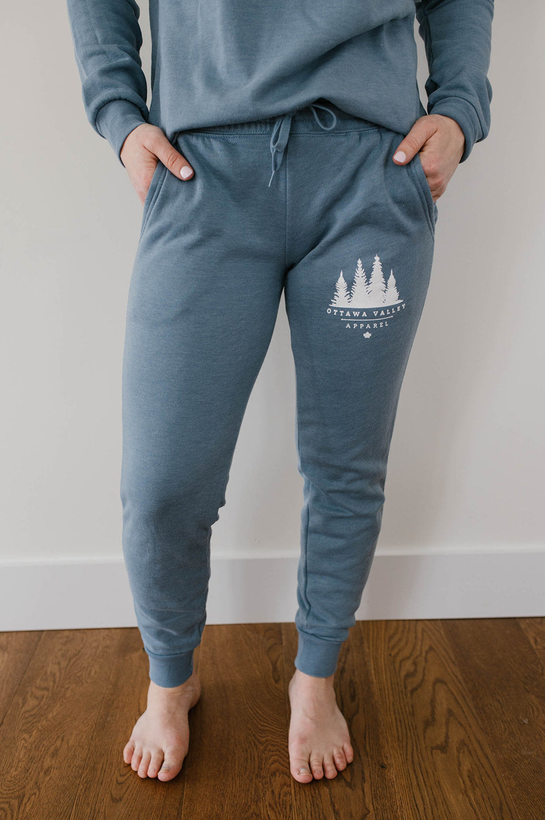 OVA Women's Luxe Sweatpants - Misty Blue - FINAL SALE
