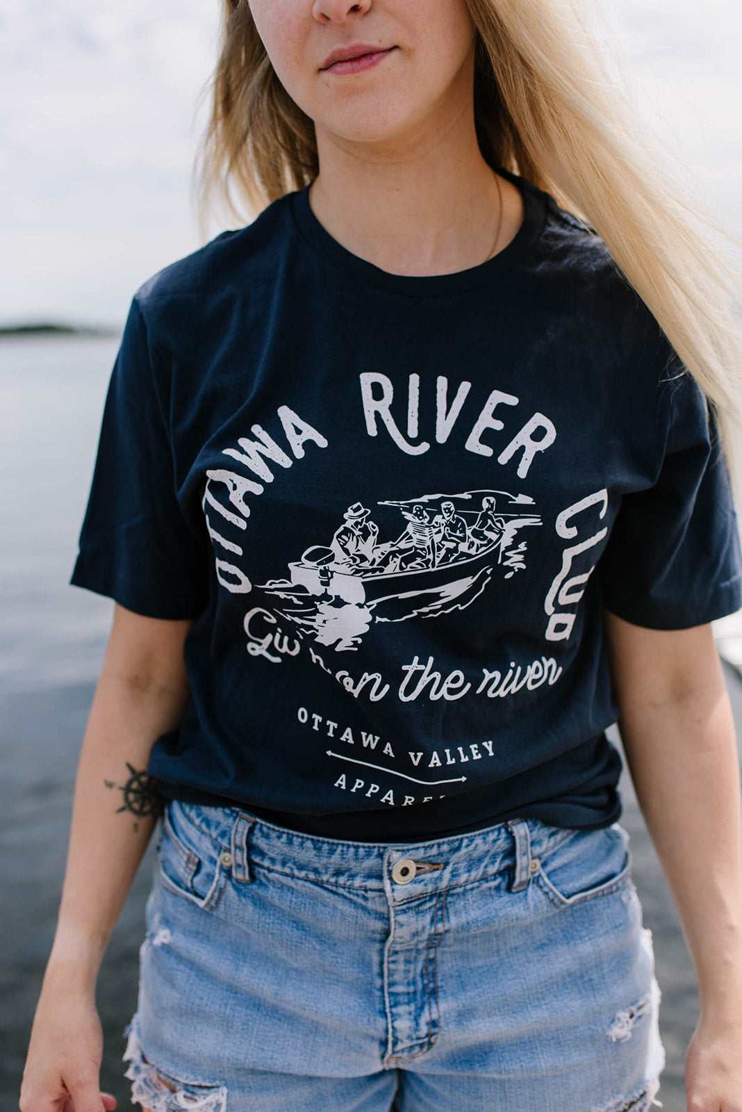 Ottawa River Club Tee - Navy &amp; White