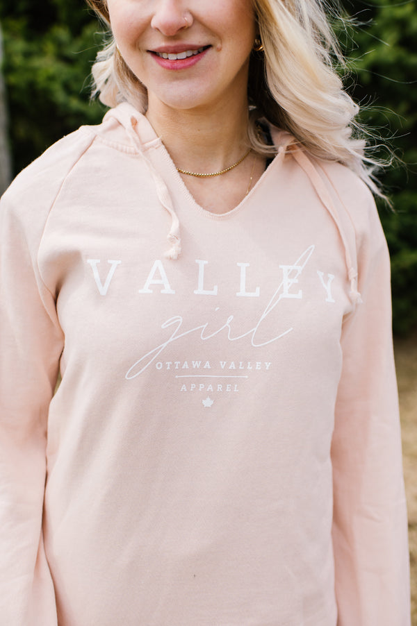 Valley Girl Women's Luxe Hoodie Soft Pink Ottawa Valley Apparel