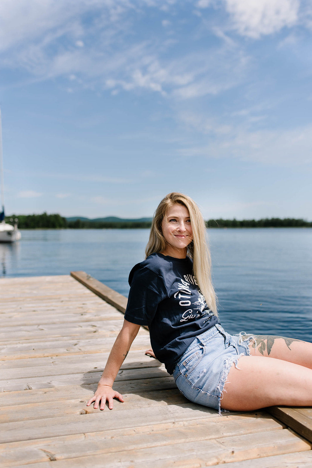 Ottawa River Club Tee - Navy &amp; White