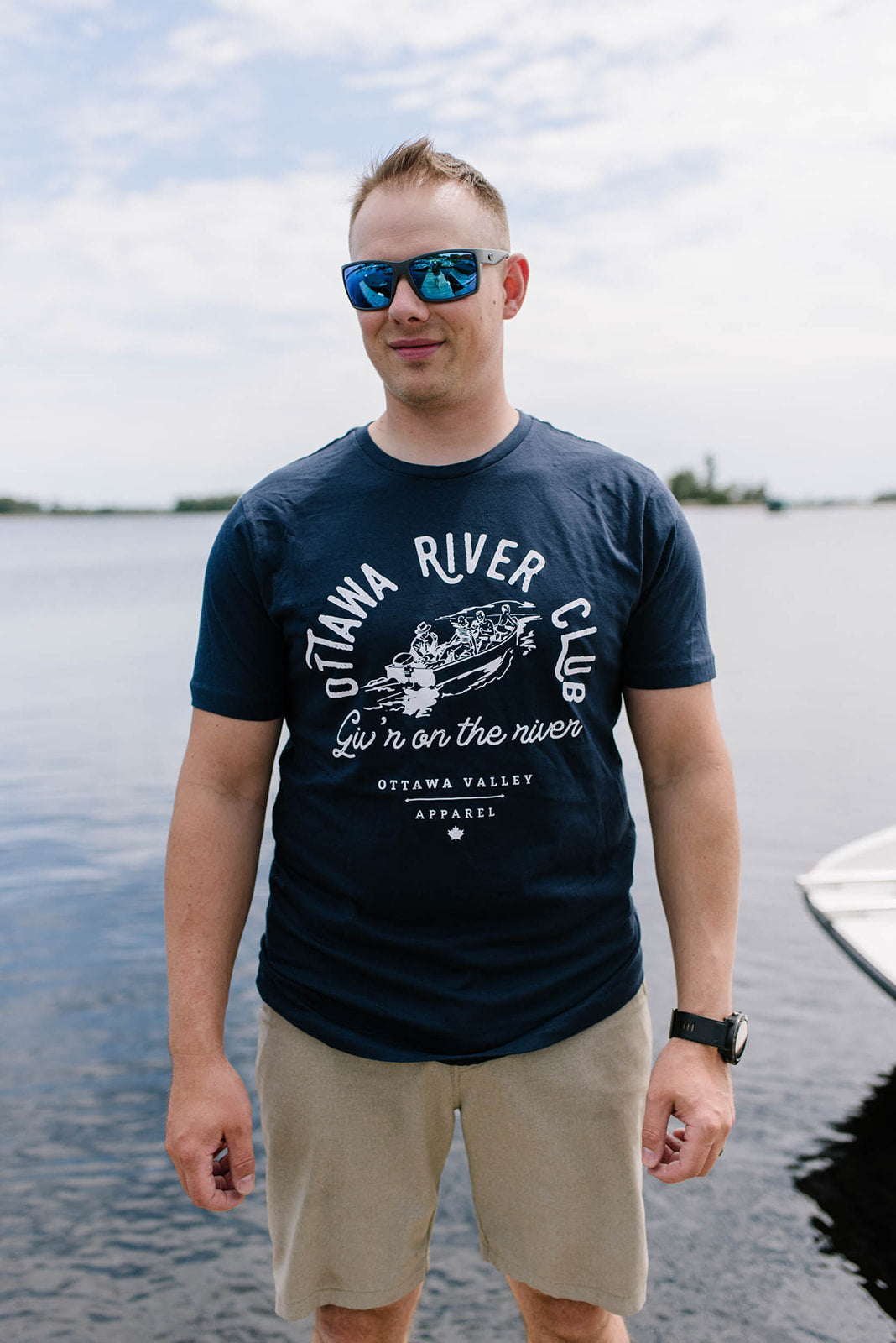 Ottawa River Club Tee - Navy &amp; White