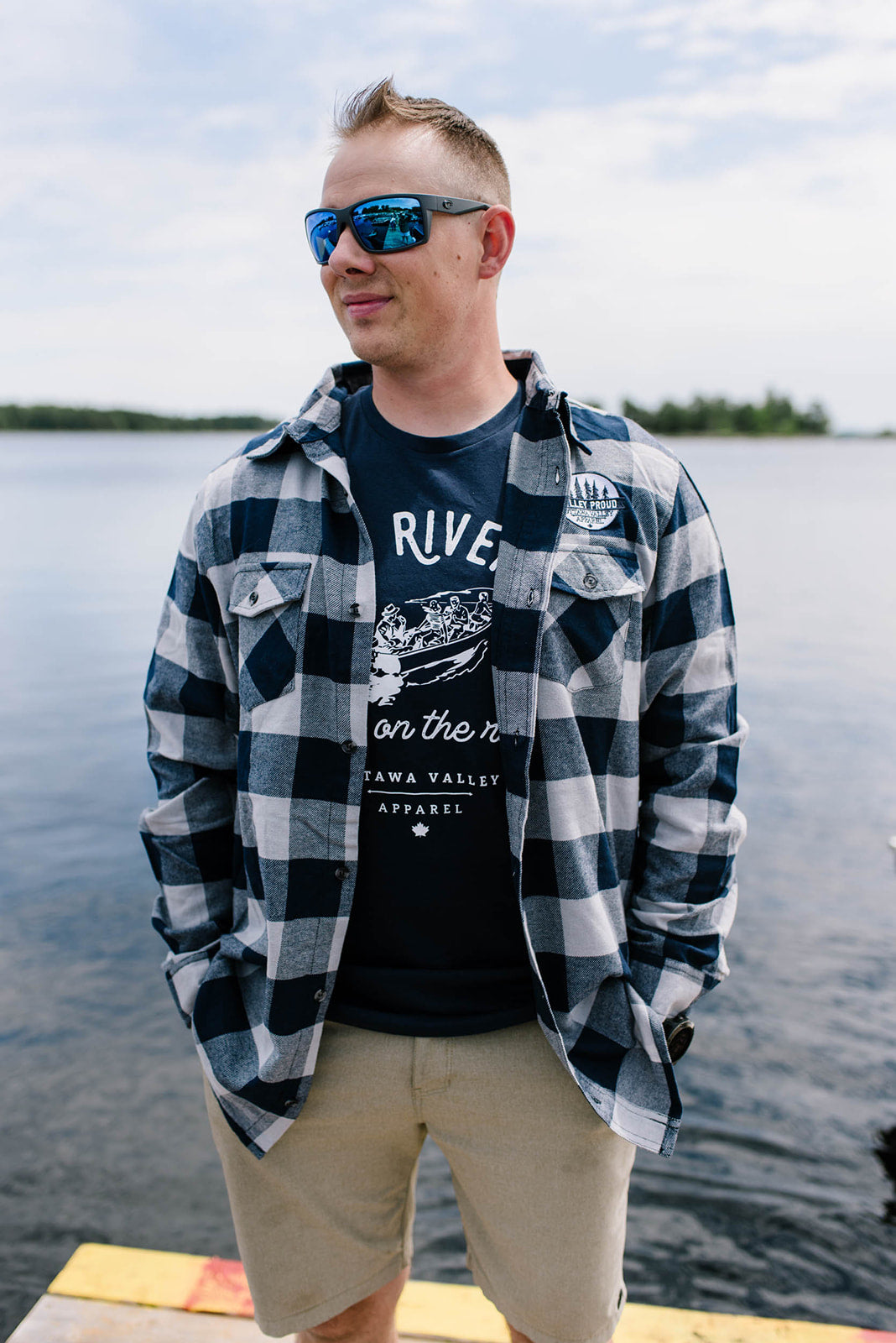 Ottawa River Club Tee - Navy &amp; White