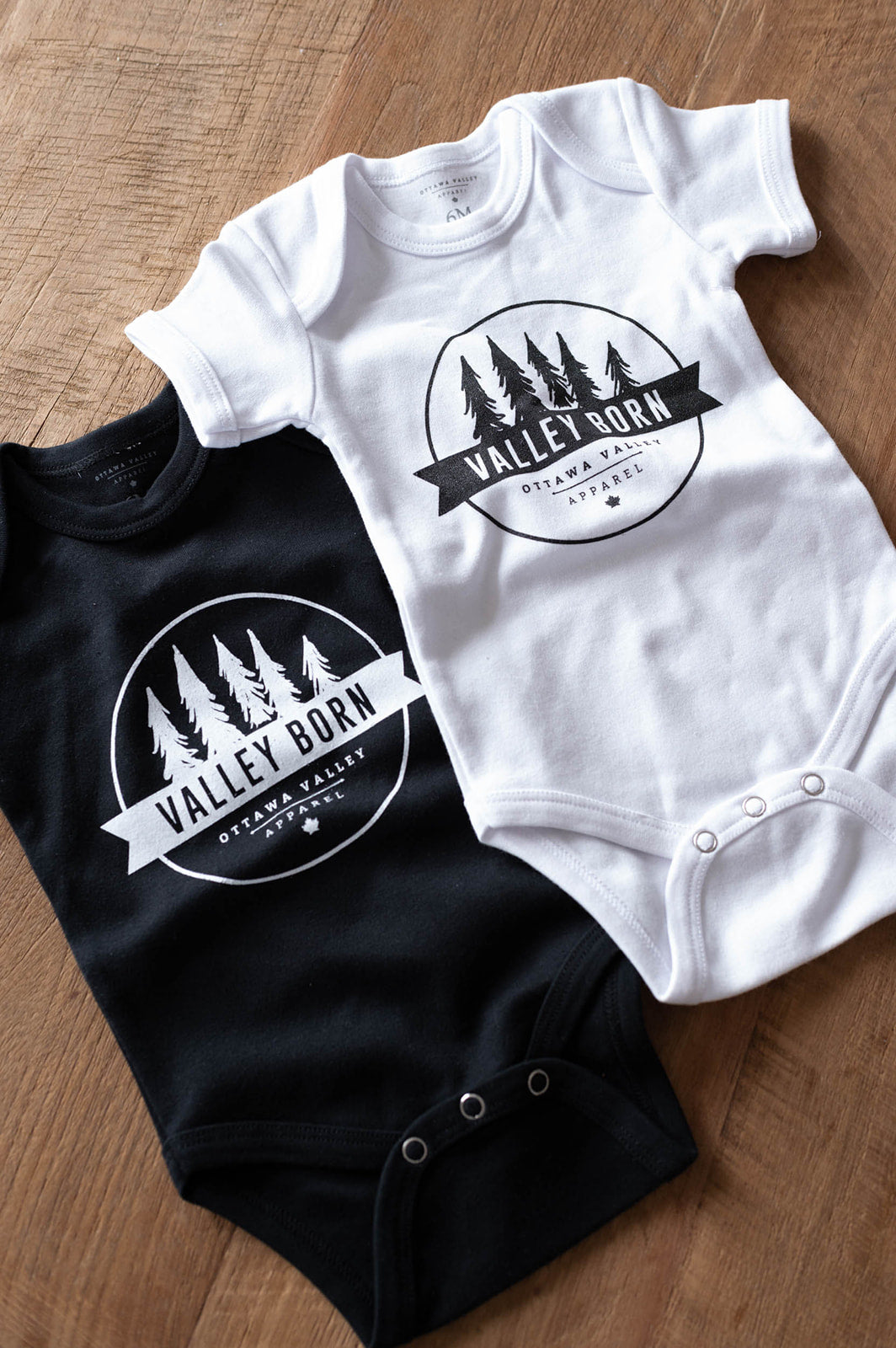 Valley Born Baby Onesie - White