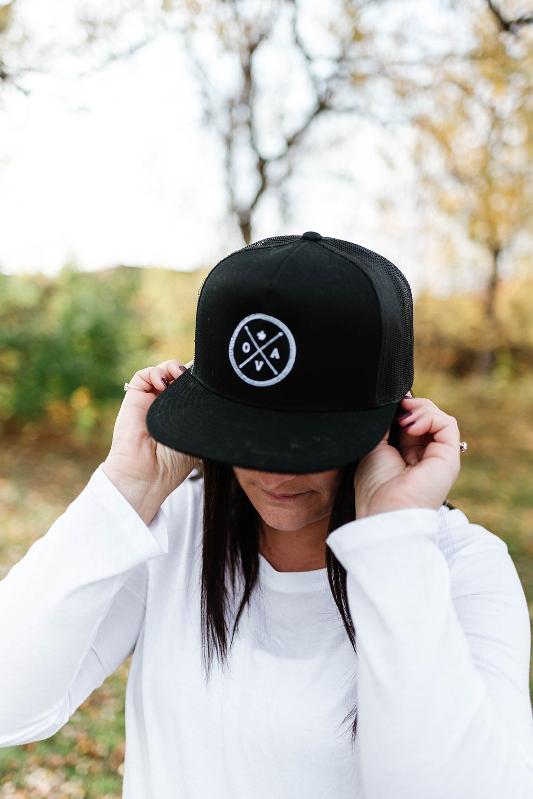 OVA Logo Mesh Back Hat - Black - Ottawa Valley Apparel