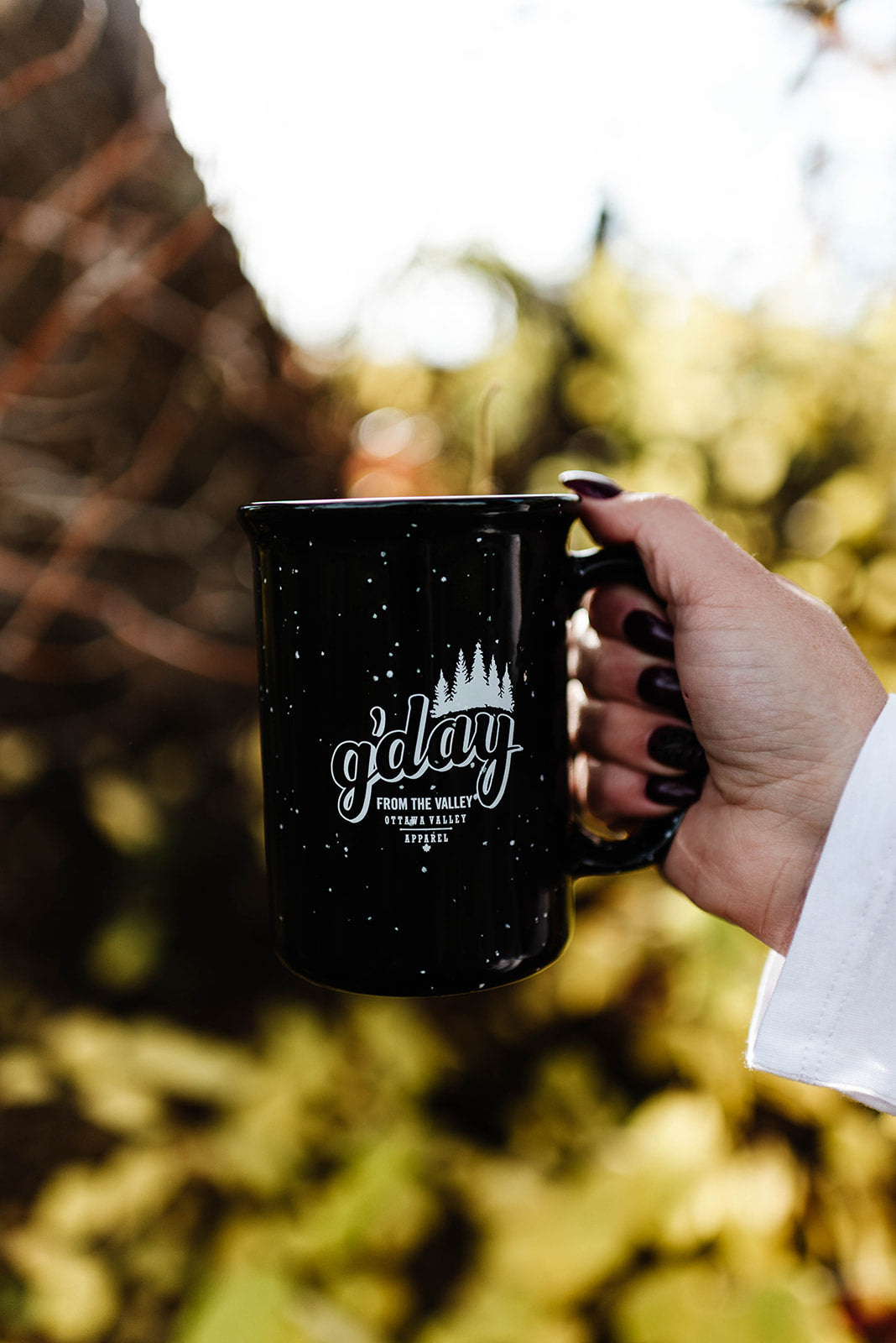 G&#39;Day Tall Ceramic Mug - Black