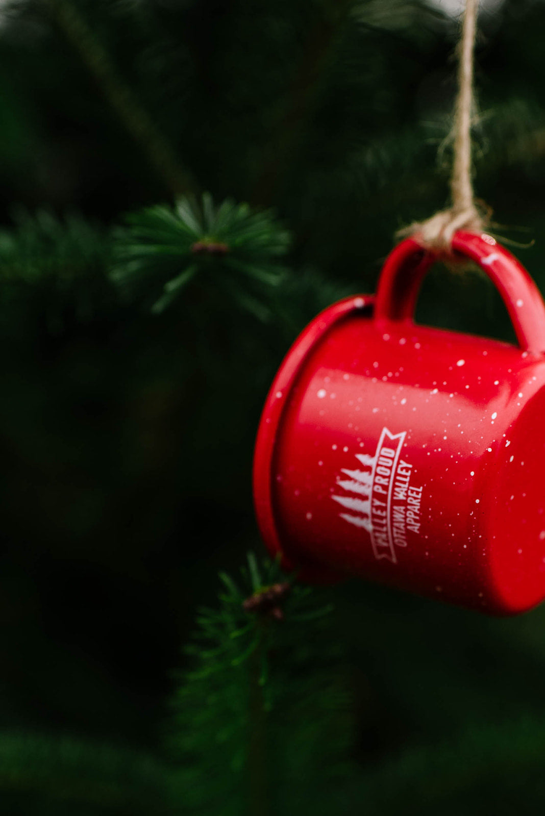 Valley Proud Mini Mug Tree Ornament - Red