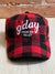 G'Day Plaid Ball Cap - Red & Black