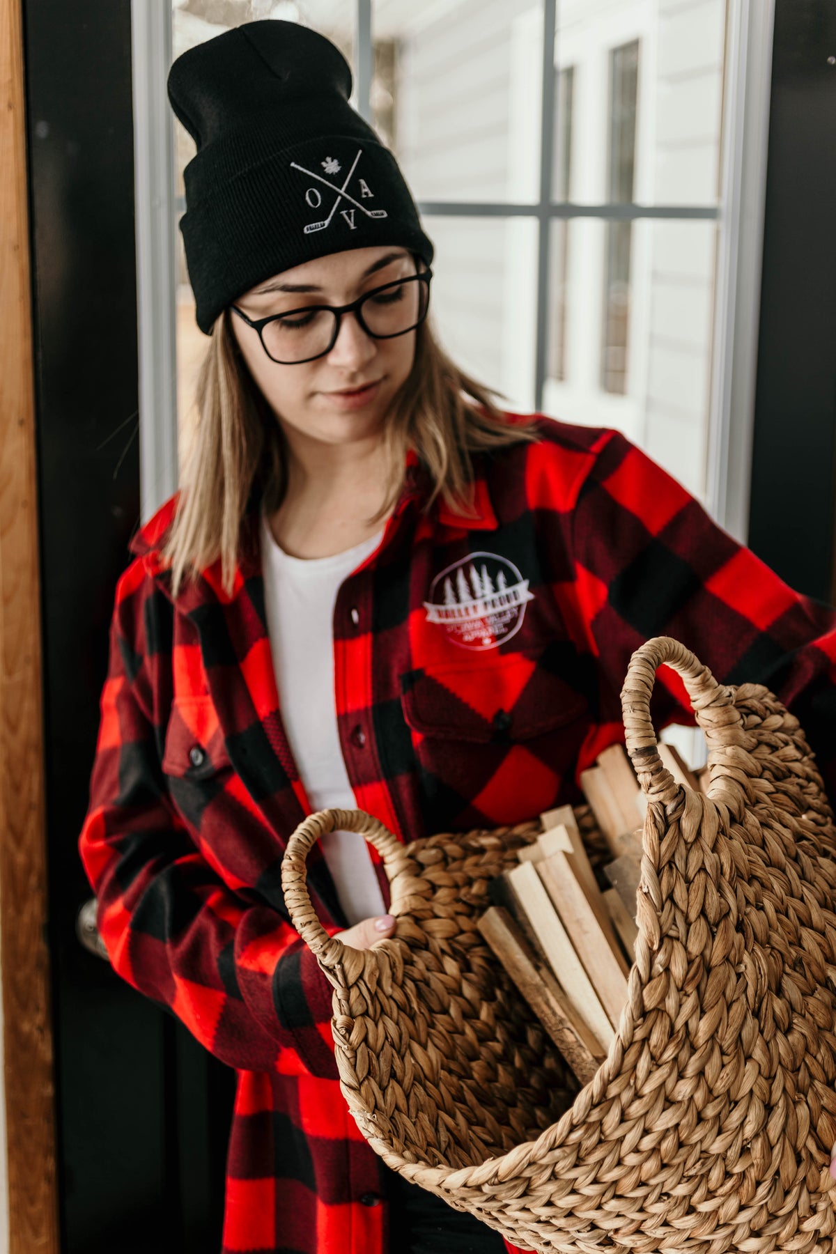 Valley Proud Fleece Lumber Jacket - Red &amp; Black