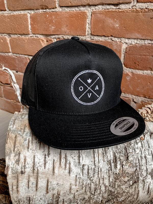 OVA Logo Mesh Back Hat - Black - Ottawa Valley Apparel