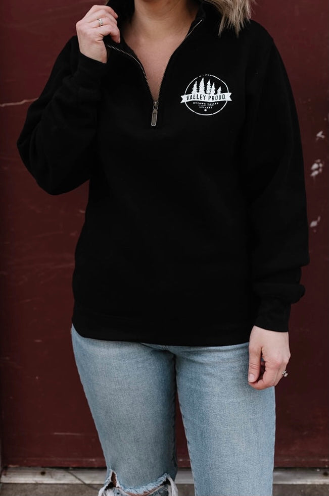 Valley Proud 1/4 Zip - Black &amp; White