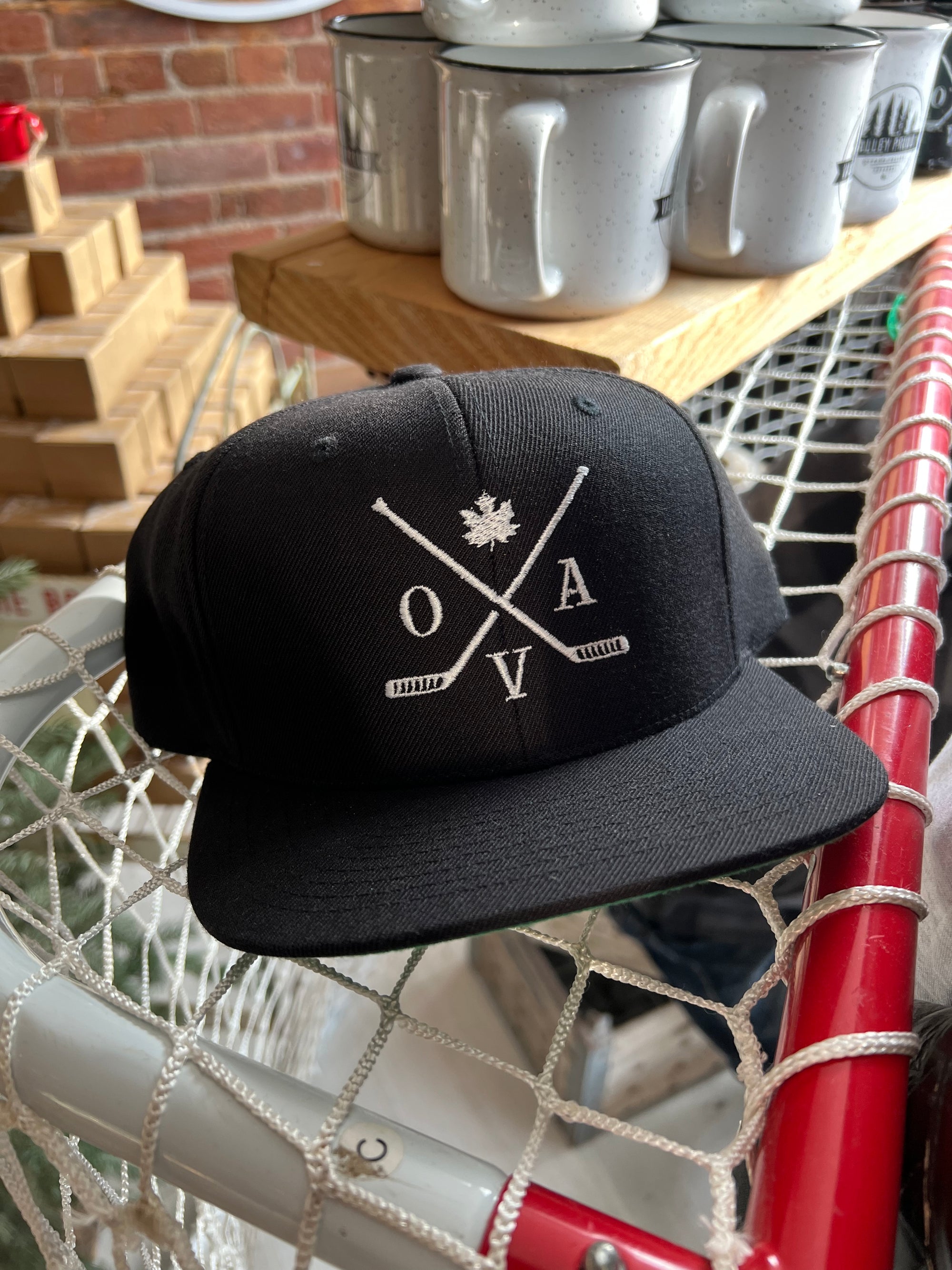 OVA Hockey Snap Back Hat - Black