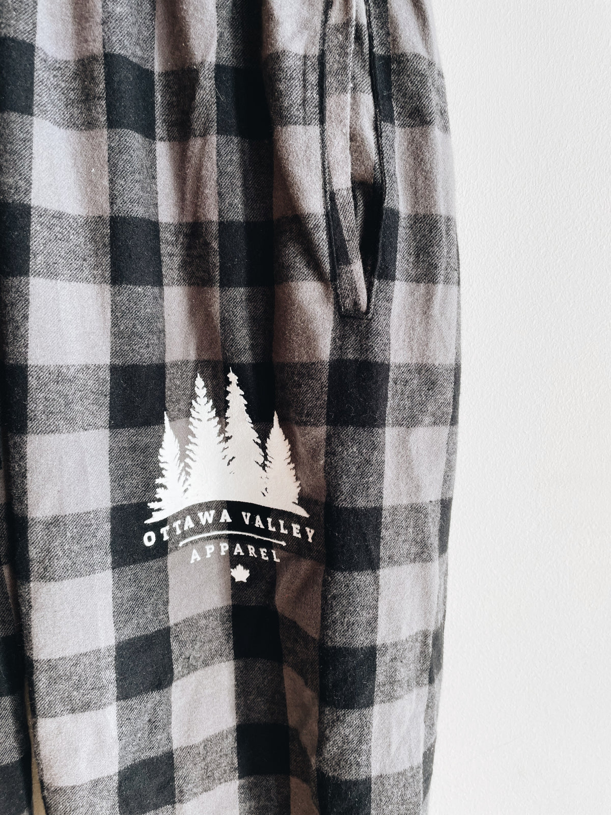 OVA Buffalo Plaid PJ Pants - Grey &amp; Black - FINAL SALE