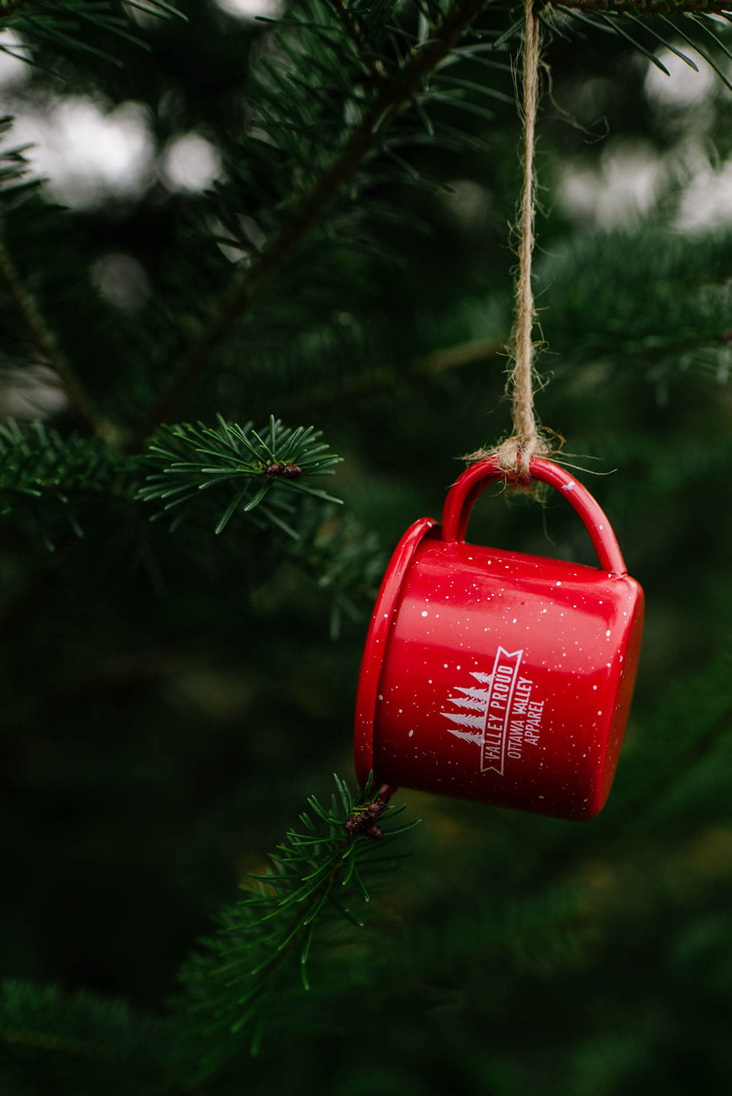 Valley Proud Mini Mug Tree Ornament - Red